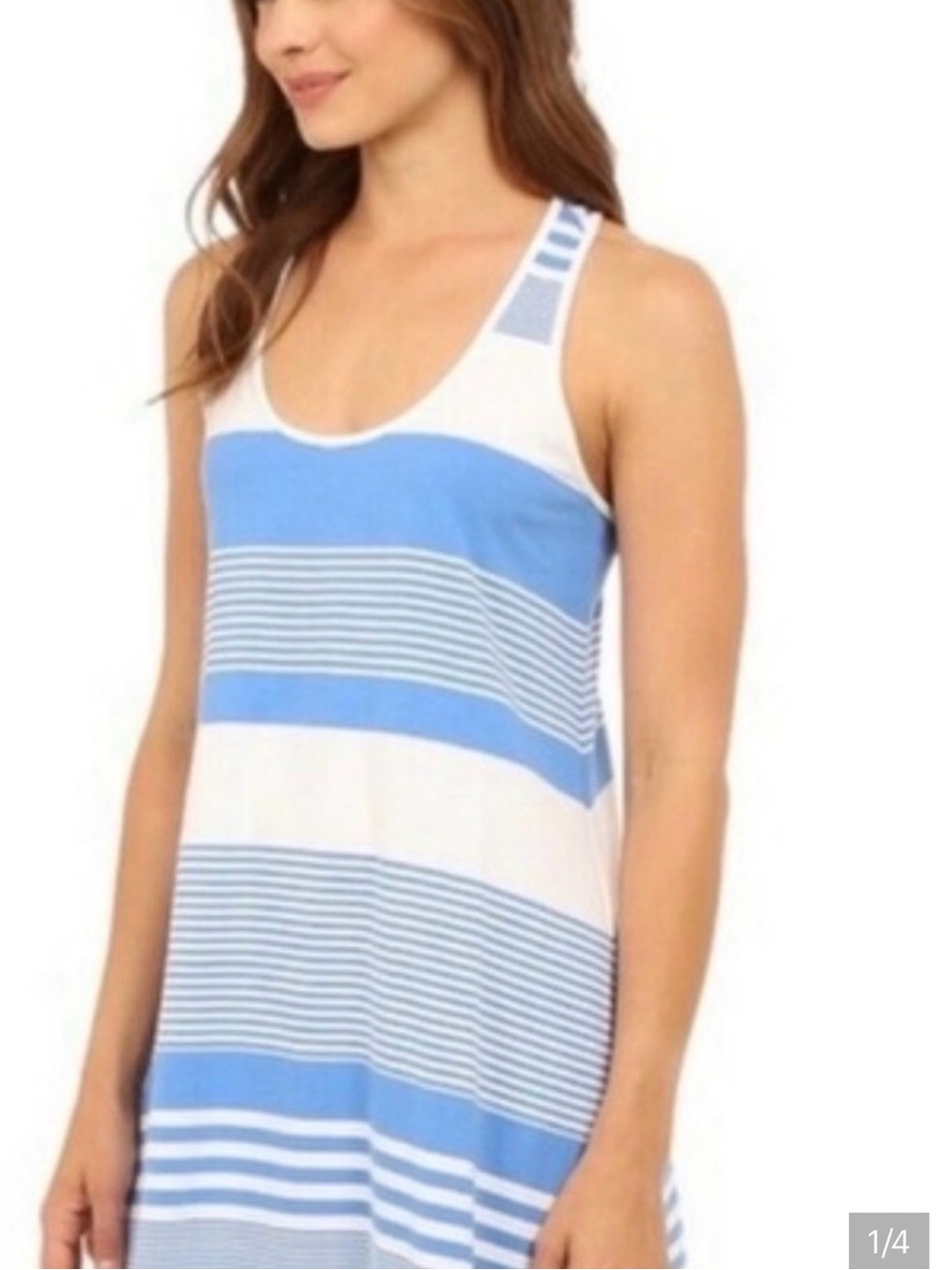 Lilly Pulitzer Blue and White Striped Tank Dress / Cover Up